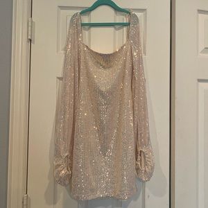 lucy in the sky chantelle sequins dress size small